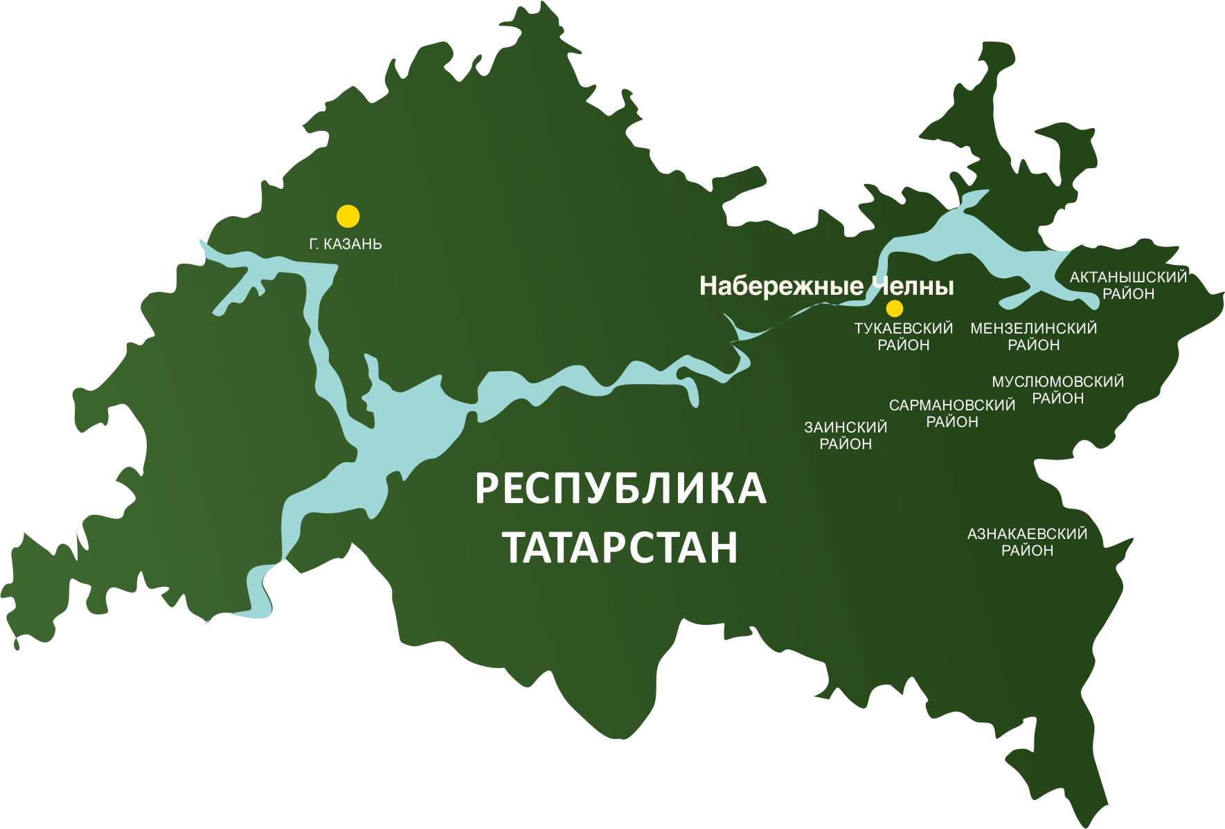 География работы "Корпорации "Энергия" охватывает всю восточную часть Татарстана.